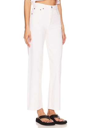 AGOLDE Ren High Rise Wide Leg Jeans in White. Size 31. Also in 24, 25, 26, 27, 28, 29, 30, 32, 33, 34.