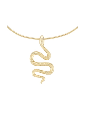 Ettika Slithering Snake Chain Choker in Metallic Gold.