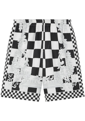 Versace Barocco check-print shorts - Black