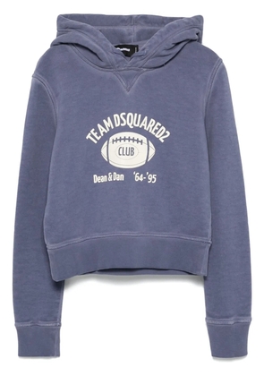 DSQUARED2 logo-print hoodie - Blue