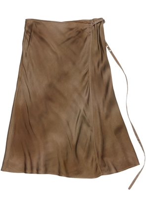 Acne Studios wrap midi skirt - Brown