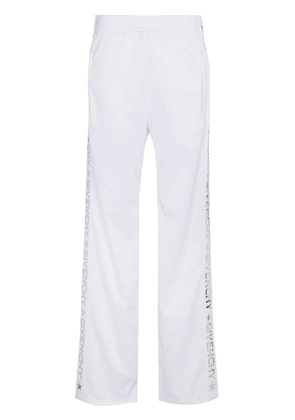 Givenchy logo stripe track pants - White