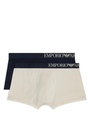 Emporio Armani logo-waistband boxers (pack of two) - Neutrals