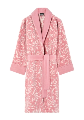 Versace Barocco jacquard bathrobe - Pink