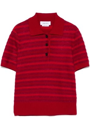 Alexander McQueen striped polo shirt - Red