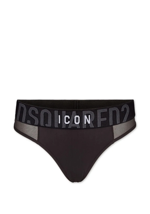 DSQUARED2 Icon mesh-panel thong - Black