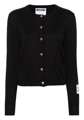 Moschino crystal-embellished cotton cardigan - Black