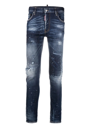 DSQUARED2 distressed-effect slim-cut jeans - Blue