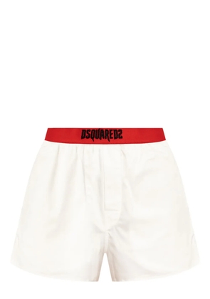 DSQUARED2 Horror logo-embroidered cotton boxers - White