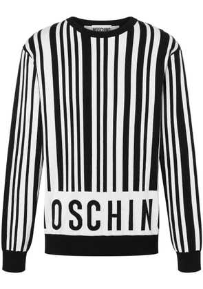 Moschino barcode-print cotton jumper - Black