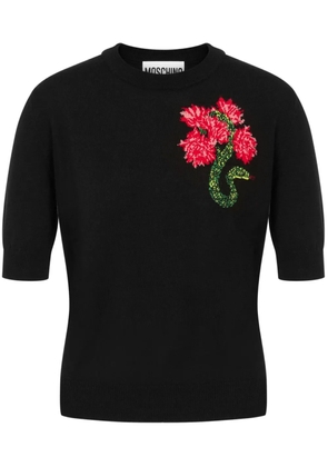 Moschino virgin wool knitted top - Black