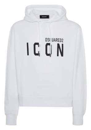 DSQUARED2 logo-print hoodie - White