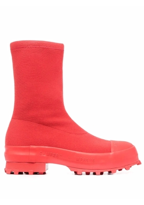 CamperLab Traktori stretch-knit high-ankle boots - Red