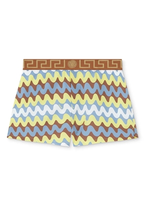 Versace Wave Greca Border swim shorts - Brown