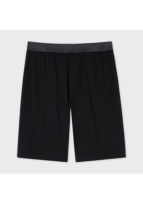 Paul Smith Black Cotton Jersey Lounge Shorts