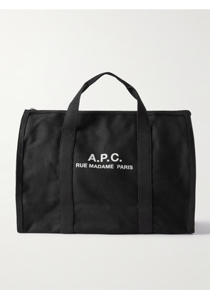 A.P.C. - Recuperation Logo-Print Cotton-Canvas Tote Bag - Men - Black