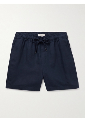 Onia - Air Straight-Leg Linen and Lyocell-Blend Drawstring Shorts - Men - Blue - S