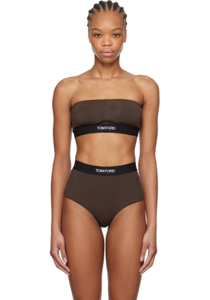 TOM FORD Brown Modal Signature Bandeau Bra