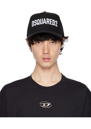 Dsquared2 Black 'Dsquared2' Technicolor Baseball Cap
