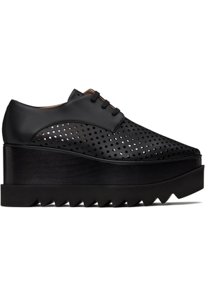 Stella McCartney Black Elyse Perforated Platform Oxfords