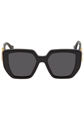 Gucci Grey Geometric Ladies Sunglasses GG0956S 003 54