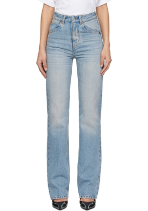 Victoria Beckham Blue Julia High Waisted Jeans