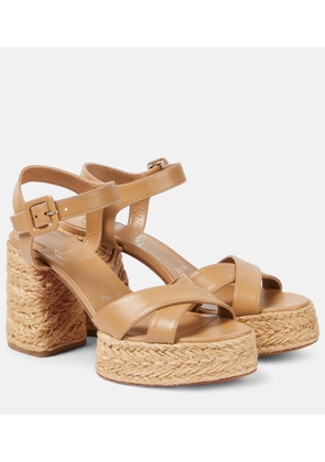 Christian Louboutin Calakala 70 leather espadrille sandals