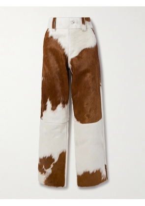 Cordova - Highlands Paneled Calf Hair Wide-leg Pants - Brown - x small,small,medium,large