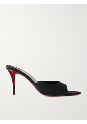 Christian Louboutin - Apostropha 80 Satin Mules - Black - IT34,IT36,IT36.5,IT37,IT37.5,IT38,IT38.5,IT39,IT39.5,IT40,IT40.5,IT41,IT41.5,IT42