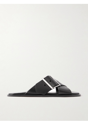 LOEWE - Petal Belt Buckled Leather Slides - Black - IT36,IT37,IT38,IT39,IT40,IT41
