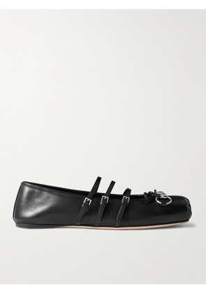 Gucci - Horsebit-detailed Leather Ballet Flats - Black - IT34,IT34.5,IT35,IT35.5,IT36,IT36.5,IT37,IT37.5,IT38,IT38.5,IT39,IT39.5,IT40,IT40.5,IT41,IT41.5,IT42