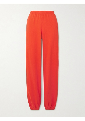 ÉTERNE - Vinny Embroidered Tapered Cotton-jersey Track Pants - x small,small,medium,large,x large