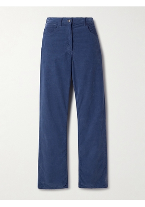 The Row - Tarley Cotton-corduroy Wide-leg Pants - Blue - 23,24,25,26,27,28,29,30