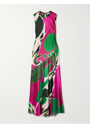 Ulla Johnson - + Lee Krasner Gaea Printed Silk-charmeuse Maxi Dress - Pink - US0,US2,US4,US6,US8,US10,US12,US14