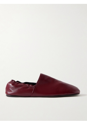 KHAITE - Banks Leather Loafers - Burgundy - IT36,IT36.5,IT37,IT37.5,IT38,IT38.5,IT39,IT39.5,IT40,IT40.5,IT41