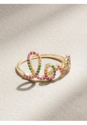 Sydney Evan - Large Love 14-karat Gold Multi-stone Ring - 6,7