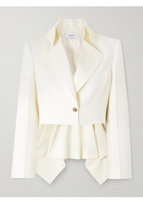 MCQUEEN - Peplum Wool-twill Blazer - Off-white - IT40,IT42,IT44