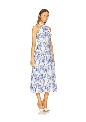 MILLY Hayden Butterfly Eyelet Dress in White,Blue. Size 0. Also in 10, 12, 4, 6, 8.
