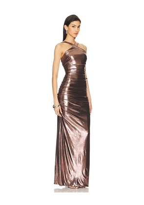 retrofete Shera Dress in Metallic Bronze. Size S. Also in L, M, XXL, XXS.