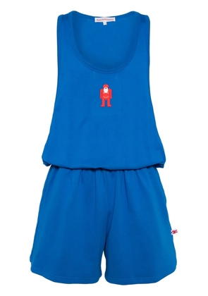 Walter Van Beirendonck Astral graphic-print romper - Blue