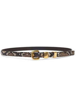 Altuzarra python-print belt - Black