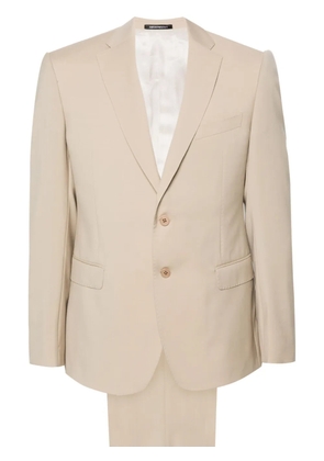 Emporio Armani single-breasted virgin wool suit - Neutrals