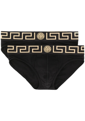 Versace Greca Border briefs (pack of two) - Black