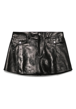 Alexander McQueen leather mini skirt - Black