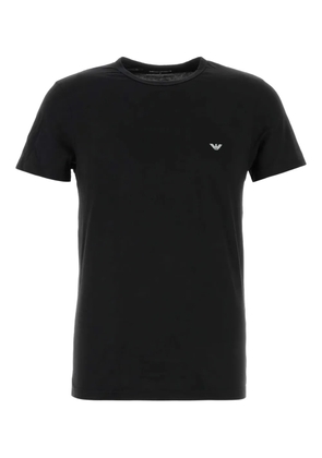 Emporio Armani logo-print lounge T-shirts (pack of two) - Black