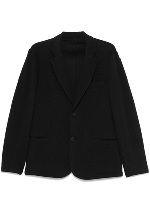 Emporio Armani waffle-jersey single-breasted blazer - Blue
