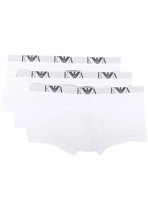 Emporio Armani three-pack logo-band boxers - White