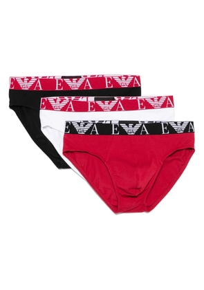 Emporio Armani logo-waistband briefs (pack of three) - White