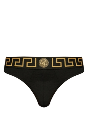 Versace Greca stretch-cotton briefs - Black