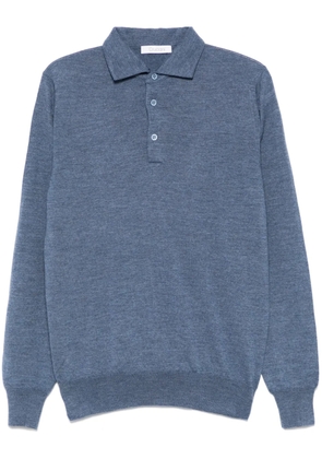 Cruciani fine-knit polo shirt - Blue